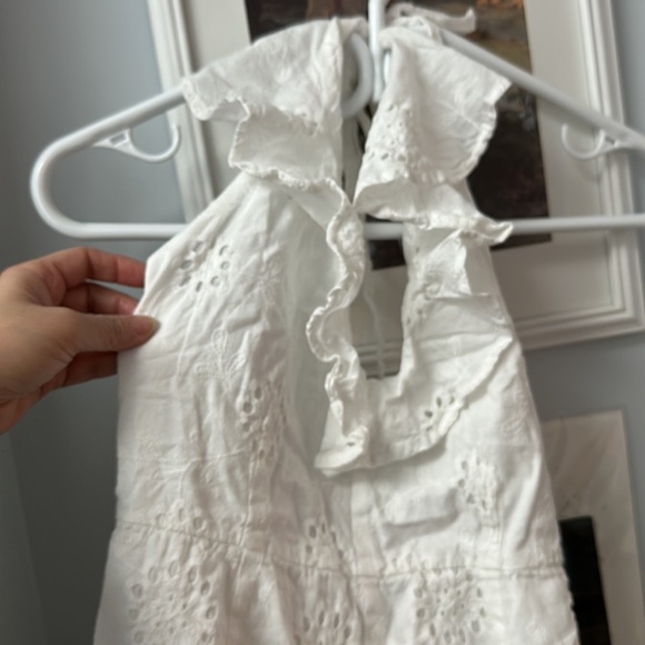 NEW White Beach Lacey Cotton Wear Romper - Bare back SIZE M - Picture 2 of 9